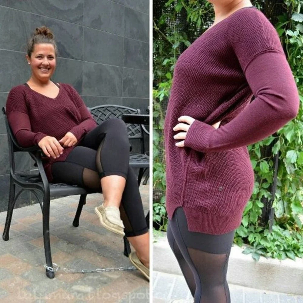 NEW Lululemon The Sweater Life Pullover in Heathered Bordeaux Drama - Picture 2 of 15